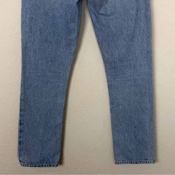AGOLDE Riley High Rise Straight Crop Distressed Jeans
